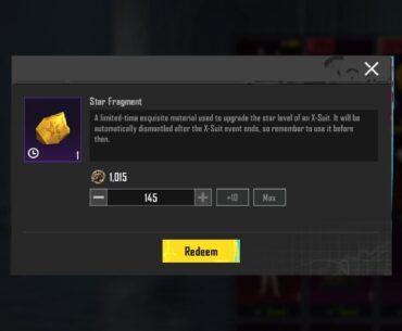 X suit temporary fragments limit