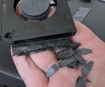 so... that's why they say to not use compressed air on fans ...