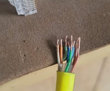 My friend made his first ethernet cable.