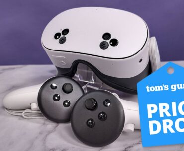 Meta Quest 3S VR headset on a table