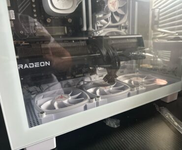 Wires going into the fan