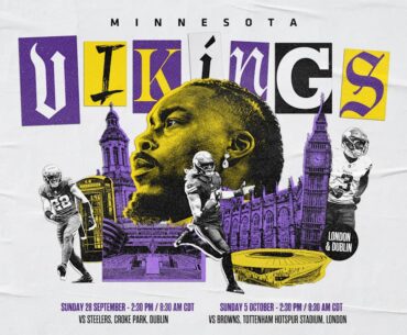 Vikings to Face Steelers in Dublin & Browns in London in 2025