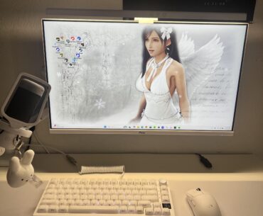 all white set up