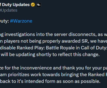 Ranked Play has been disabled until further notice.