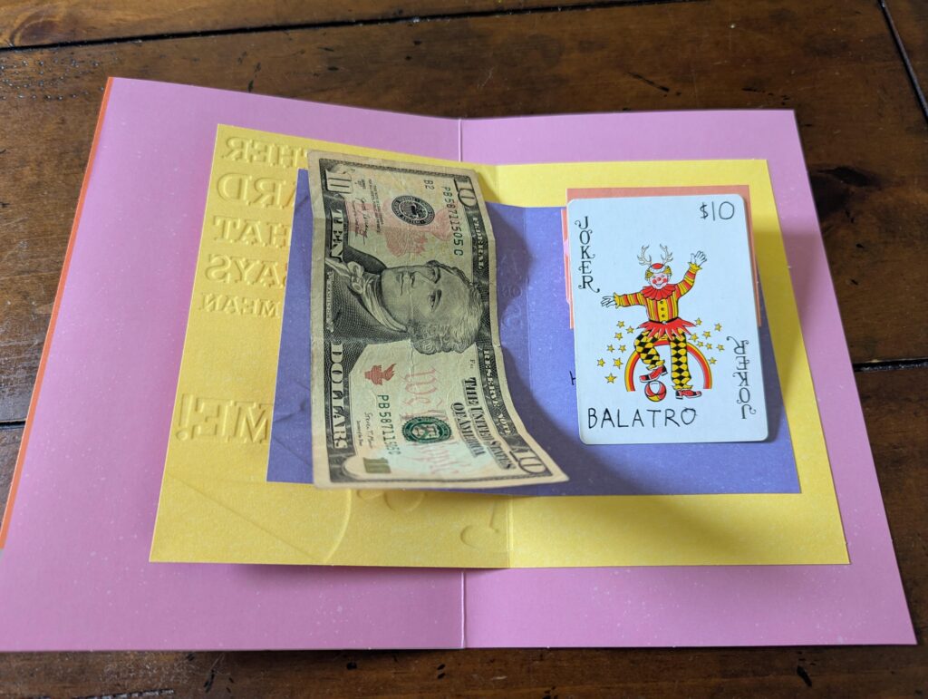 Mother's Day idea: I'm buying my mom Balatro, here's card within the card