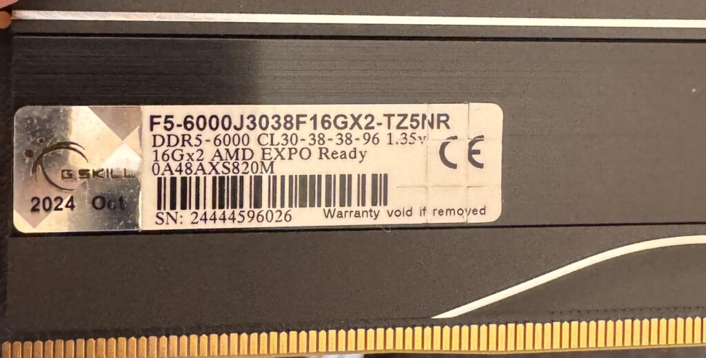Can't figure out what die is my ram