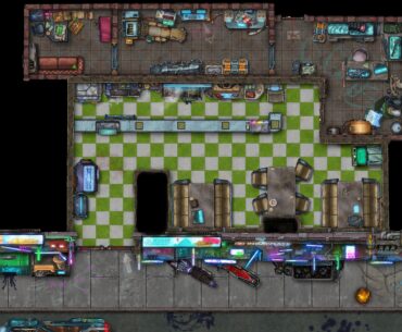 Cyberpunk map - Diner front [Inkarnate]