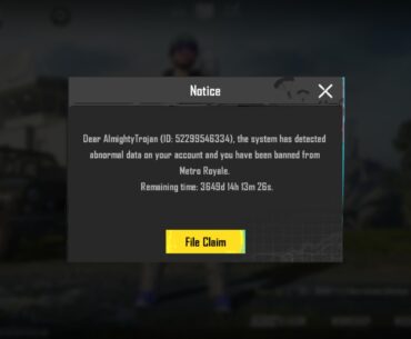 I just got banned from Metro Royale without even playing one match of it.