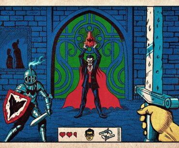 I made art for an imaginary haunted castle video game.