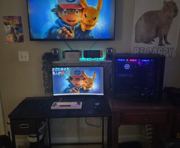 My 12 year olds battlestation