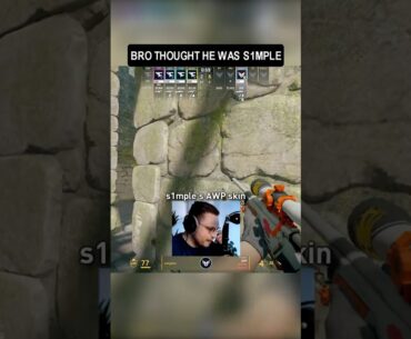 Bro thought he was s1mple #cs2 #counterstrike #csgo #s1mple #faze