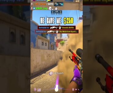 HE GAVE ME $250 #cs2 #counterstrike #csgo