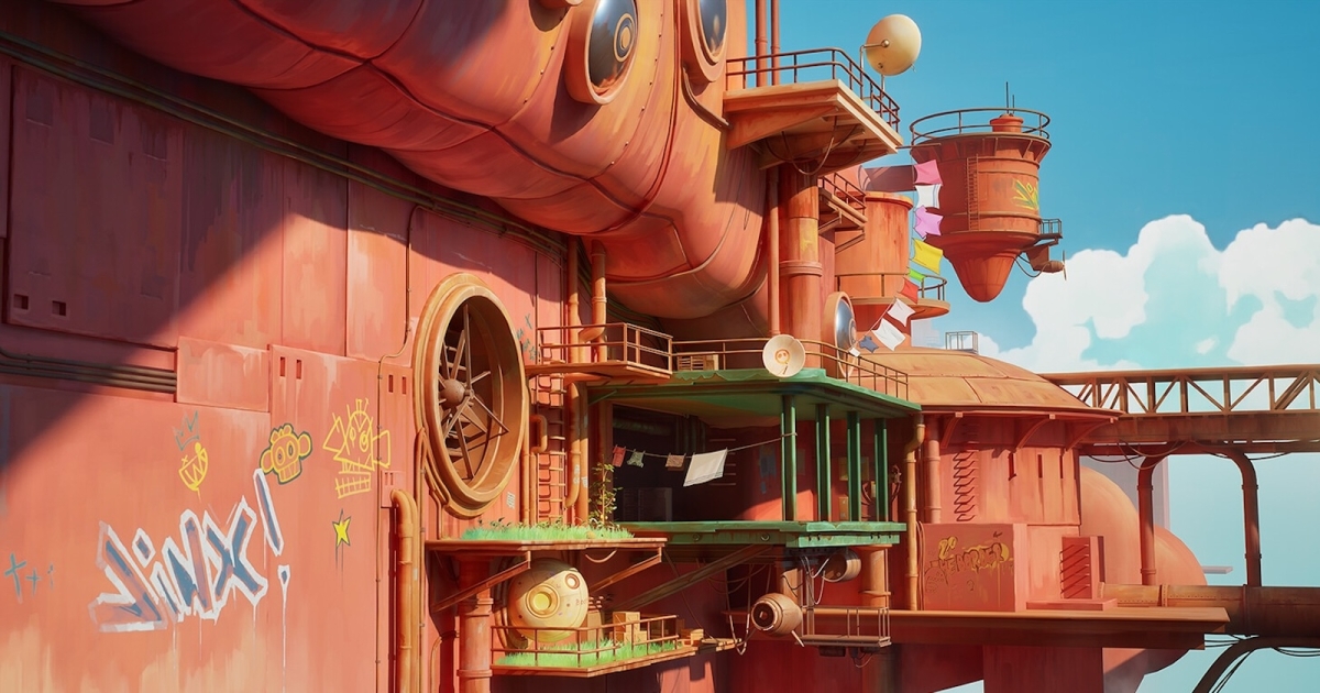 UE5-Made 3D Environment Featuring Arcane Vibes & Hand-Painted Textures UE5-Made 3D Environment Featuring Arcane Vibes & Hand-Painted Textures