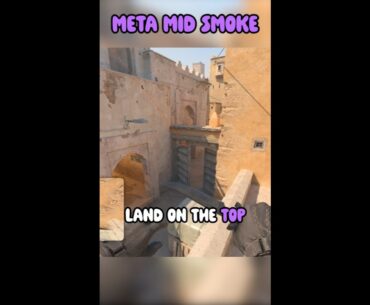META MID DOORS SMOKE ON DUST 2 #cs2 #shorts