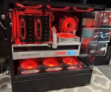 Ideas to make white GPU in black PC case look better…