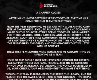 Bad News Eagles announce that they are disbanding