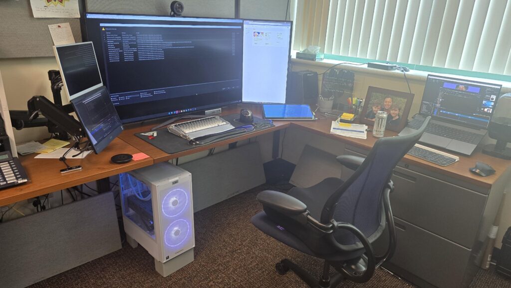 I will continue to escalate until someone stops me. Hospital office battlestation