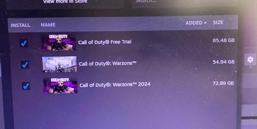 Which can i uncheck so that cod doesn’t take up that much space? (Steam)