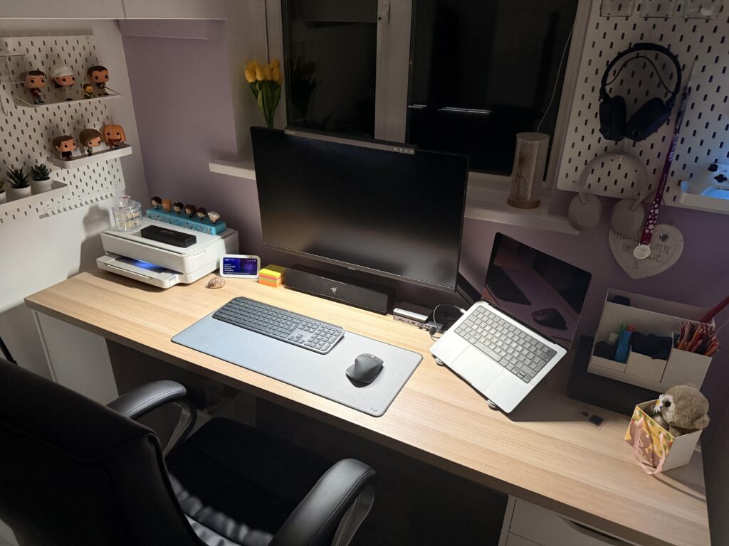 Just built my first home office and desk set up 47 yo. Size 10 shoe