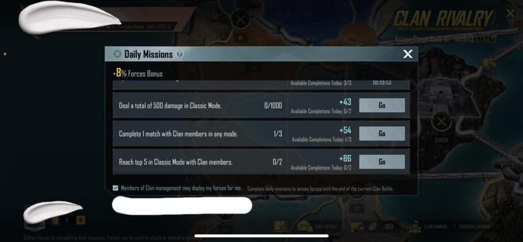 how to deploy forces for clan members?