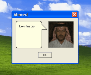 I recreated a dream I had, where I installed an antivirus on Windows XP, but it was just some random guy named Ahmed.
