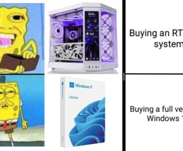 Buying a full version of Windows 11.