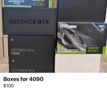 Guy selling empty 4090 boxes for $100