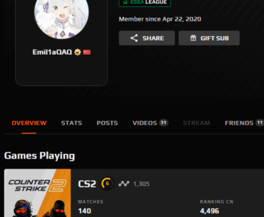 Level 6 FACEIT player 'EmiliaQaQ' just reached Stage 3 of BLAST Austin 2025 Major with Lynn Vision.