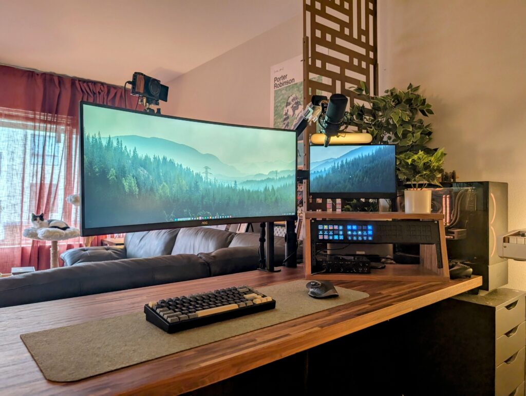 Cozy command station looking out the window