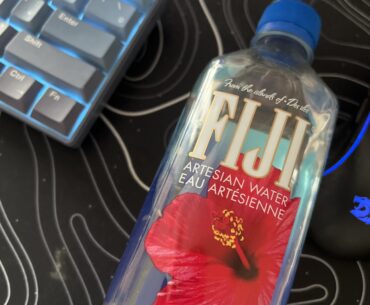 Fiji water / gaming keyboard
