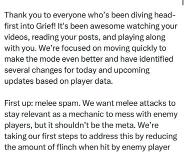 First grief update statement