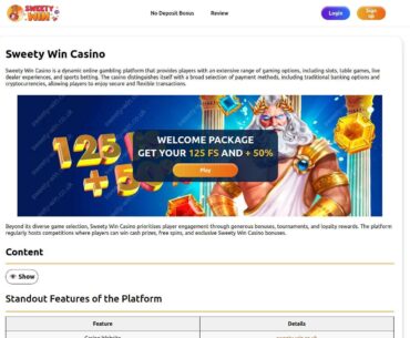 A Comprehensive Review of Sweety Win Casino Games