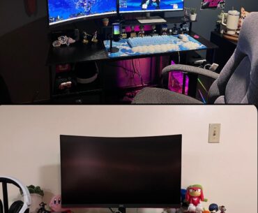 my battle station now (june 2025) vs october 2024