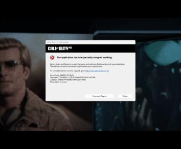 COD keeps crashing at bootup of game