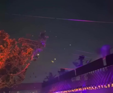 Surreal Scenes in Lebanon as Party Goers Capture Iranian Ballistic Missiles Flying Towards Israel