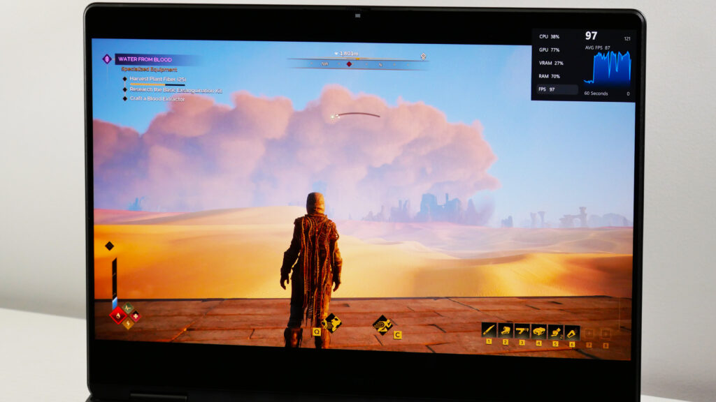 I played ‘Dune: Awakening’ on an RTX 5090 gaming laptop — I got up to 257 fps, but there was one big problem Dune Awakening gameplay on the HP Omen Max 16.
