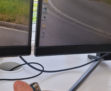 My monitor turns off when I light this lighter at this exact angle. What is happening?