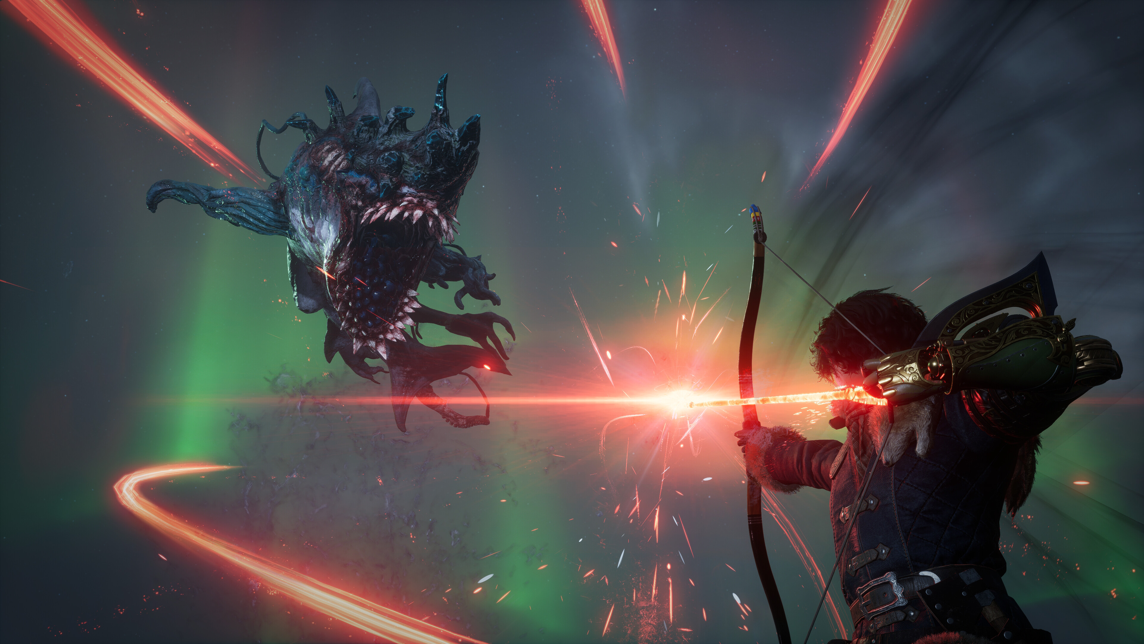 Promotional screenshot of the player fighting a shark in Lies of P: Overture