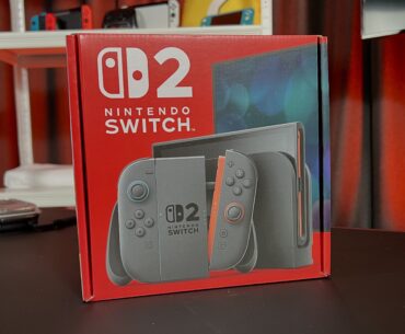Nintendo Switch 2 box on a black table
