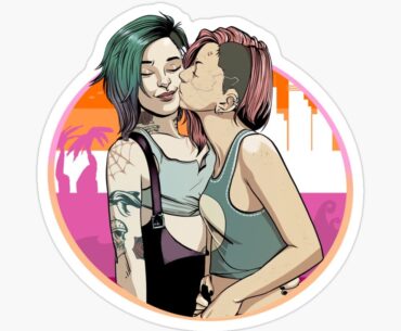Pride month might be almost over, but I'm still putting out new 2077 pride stickers!