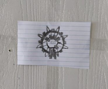 Drew the Group 935 logo and put in on my door