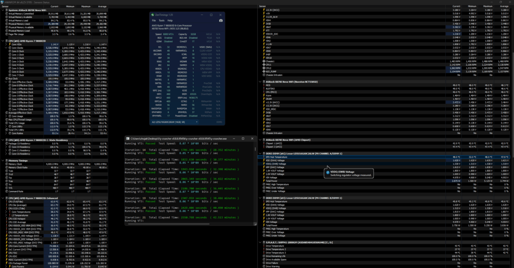9800x3d + 8000C32 further tune