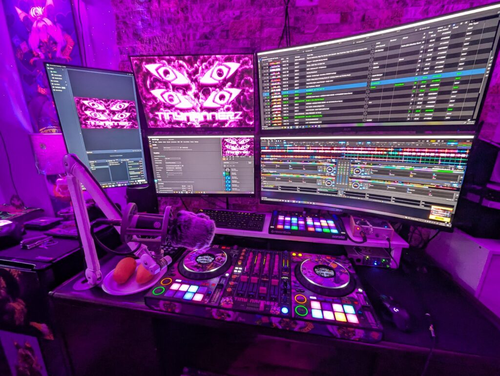 I still have to look at all these monitors in VR while I perform