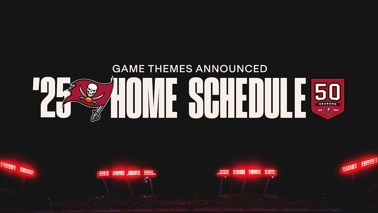 Tampa Bay Buccaneers’ 2025 Game Themes Celebrate 50 Seasons, Community Difference-Makers Tampa Bay Buccaneers' 2025 Game Themes Celebrate 50 Seasons, Community Difference-Makers