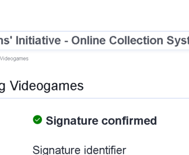 Just singed the initiative, have you?