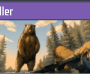 Woman after choosing the bear...