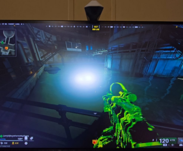 Bright flashes in the water and sky on terminus