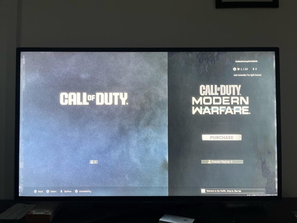 Screen saying purchase after downloading the game