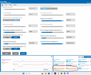 Please help me with Current/EDP Limit Throttling on Intel Extreme Tuning Utility