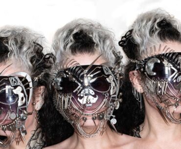 Old covid mask I pimped with metal junk I found in the dumpster. Cyberpunk or post apocalyptic?